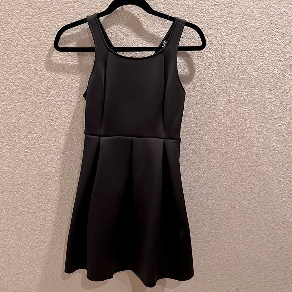 Express fit and flare black dress.  Size: 4